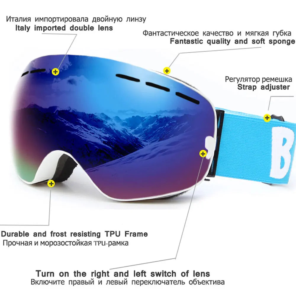 Shadowfrost Anti-Fog Ski Goggles